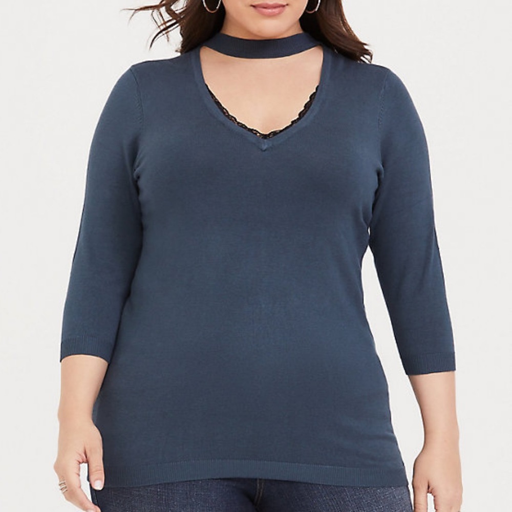 Torrid Choker Neck Pullover